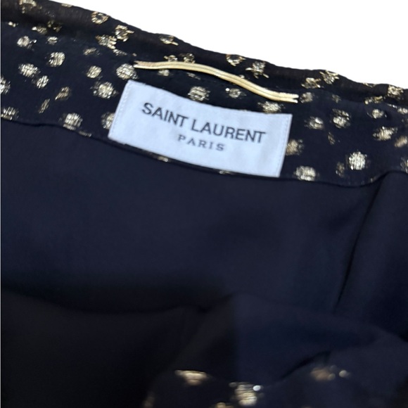 Saint Laurent Black and White Polka Dot Skirt - Picture 5 of 6